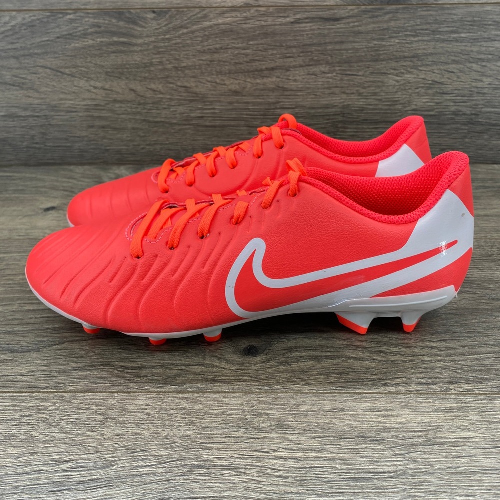 Nike Tiempo Legend 10 Club FG Soccer Cleats Bright Crimson White‎ DV4344 Men 5.5